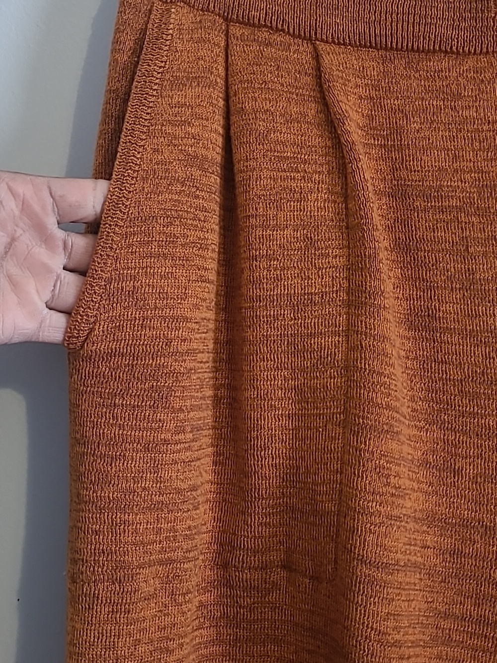 Free People FP Beach Freya Knit Barrel Leg Jogger Pants Heathered Rust Orange XL - Picture 6 of 15